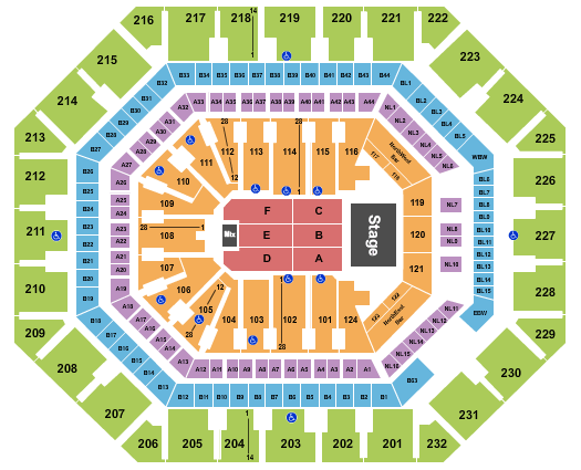 PHX Arena Stevie Nicks Seating Chart